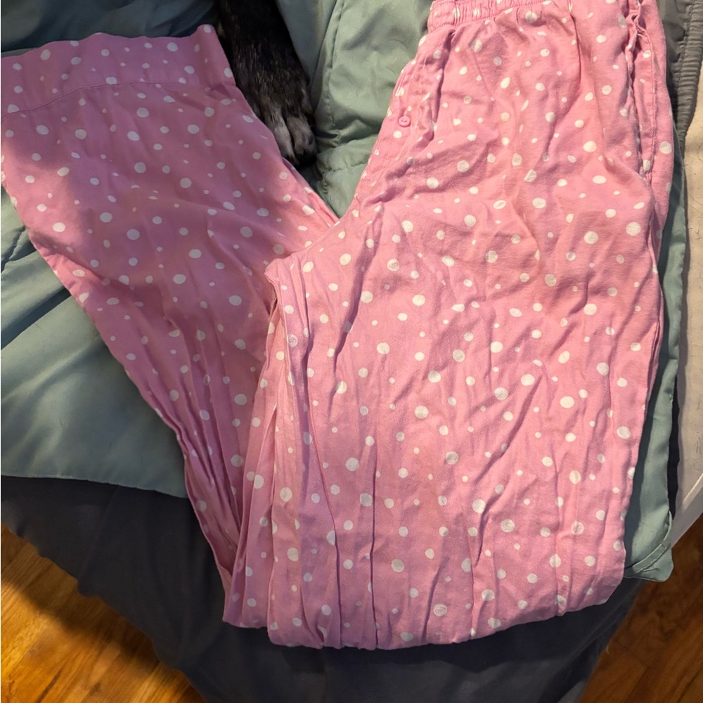 Pink Polka Dot Pajama Pants